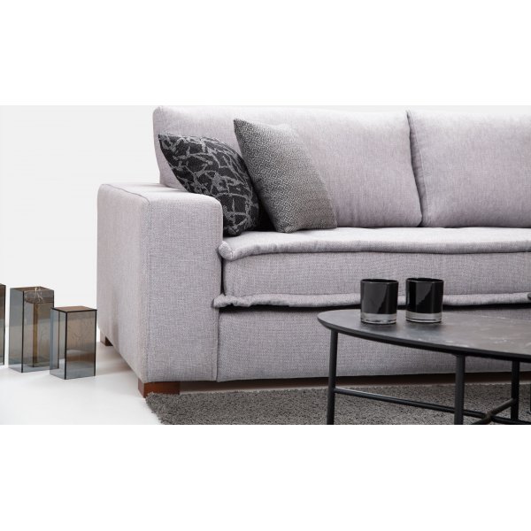 Canapé divan Lena - Gris clair Canapé divan Lena - Gris clair