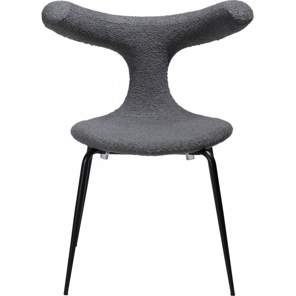 Chaise de salle à manger Bull - Pierre bouclée/noir Chaise de salle à manger Bull - Pierre bouclée/noir