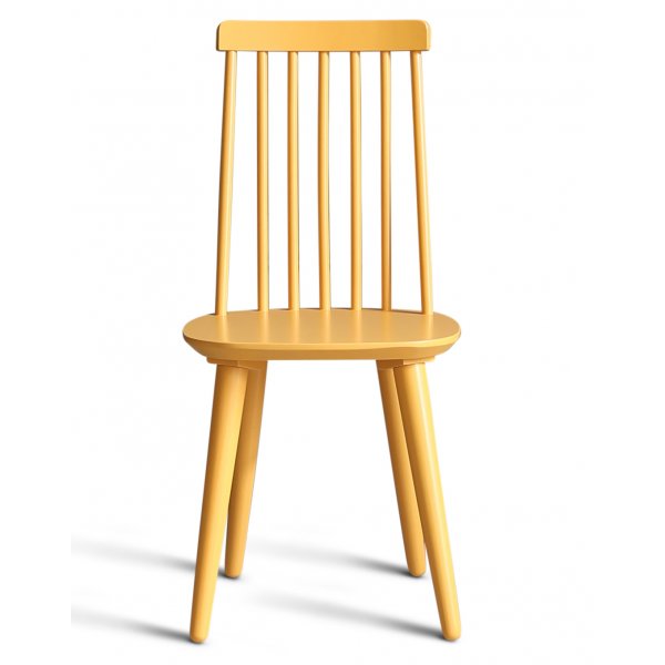 Dalsland matgrupp: Matbord i svart / ek med 6 st gula pinnstolar