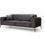 Siesta 3-sits soffa - Antracit