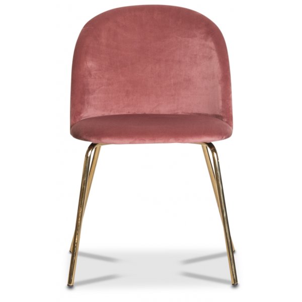 Giovani velvet stol - Korallrosa / Mässing Giovani velvet stol - Korallrosa / Mässing