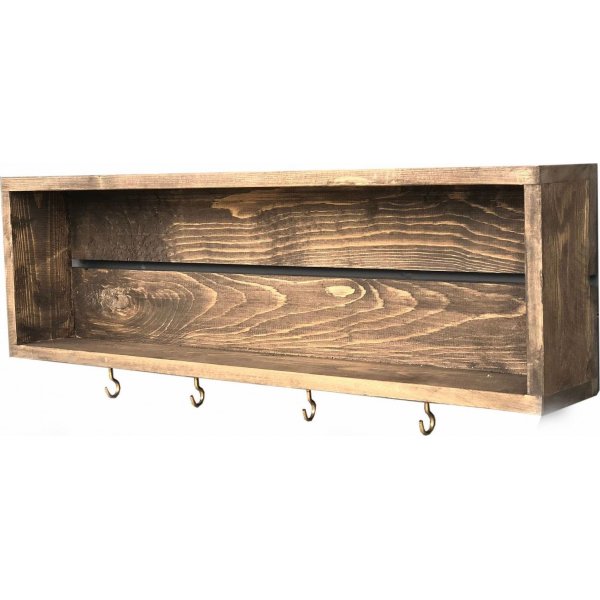 Abstracte wandplank 72 - Walnoot Abstracte wandplank 72 - Walnoot