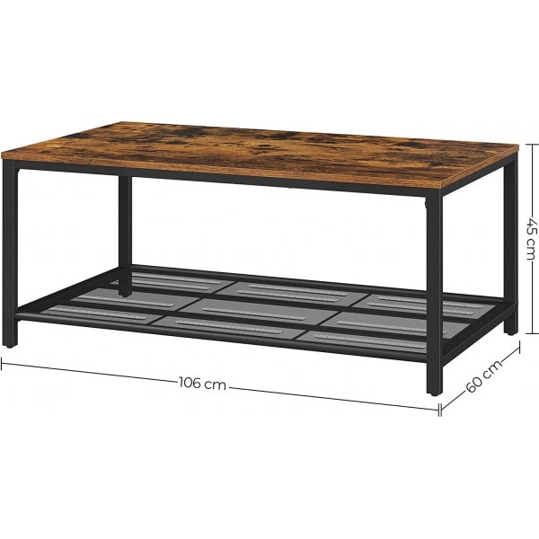 Nick soffbord 106 x 60 cm - Brun/svart Nick soffbord 106 x 60 cm - Brun/svart