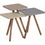 Triple satsbord 34 x 34 cm - Cappuccino/gr/cream