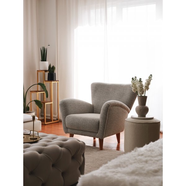 Fauteuil Teddy - Gris