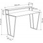 Pal skrivbord 123x50 cm - Ljus mocka
