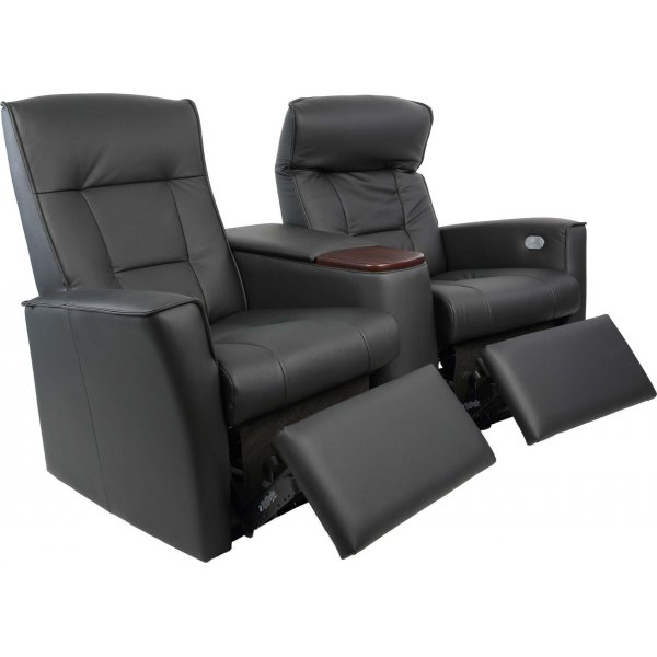 Hjellegjerde Ullstein elektrisk 2-sits biosoffa - Svart