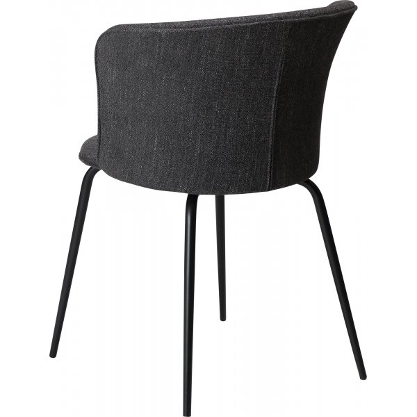 Chaise de salle  manger Eden - Boucl noir/noir