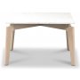 Terrazzo soffbord 75x75cm - Bianco Terrazzo & underrede white washed oak