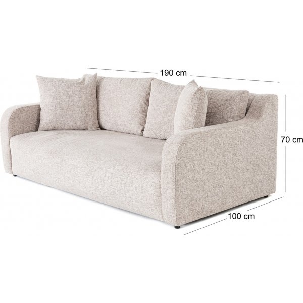 Canapé divan latéral gauche - Gris clair Canapé divan latéral gauche - Gris clair