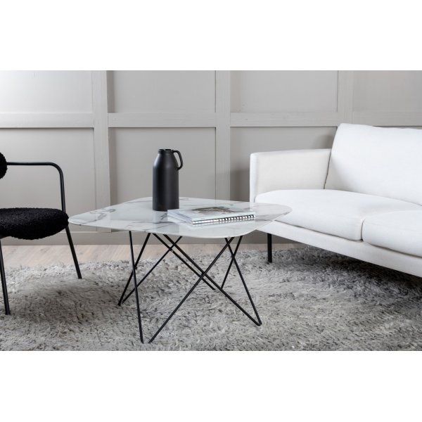Michel soffbord 80 x 80 cm - Vit marmor Michel soffbord 80 x 80 cm - Vit marmor