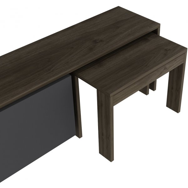 Meuble TV Oslo - Anthracite/noyer Meuble TV Oslo - Anthracite/noyer