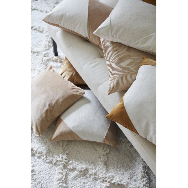 Elise kussenhoes - Beige geel fluweel