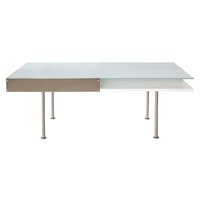 Frank soffbord - Vit / Metall Frank soffbord - Vit / Metall