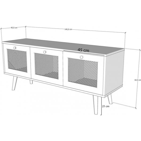 Likya TV-bänk 140 cm - Ek Likya TV-bänk 140 cm - Ek