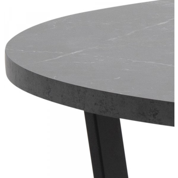Amble runt matbord Ø110 cm - Svart/marmor Amble runt matbord Ø110 cm - Svart/marmor