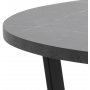 Amble runt matbord Ø110 cm - Svart/marmor