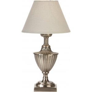 Lampe de table Pollino - Blanc cass/argent antique - 33 cm