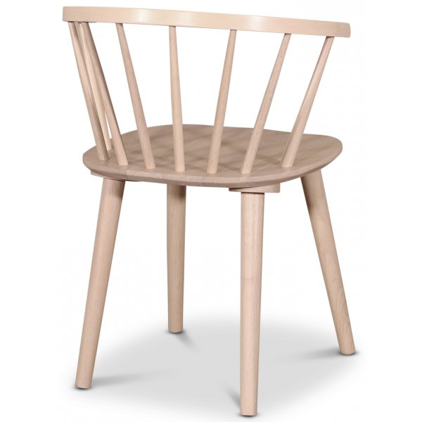 PiPi matgrupp, runt matbord 150 cm inkl 4 st Dalsland karmstolar - Whitewash + 4.00 x Stolsdyna