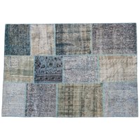 Äkta Patchwork matta Persia - Ljusblå Äkta Patchwork matta Persia - Ljusblå