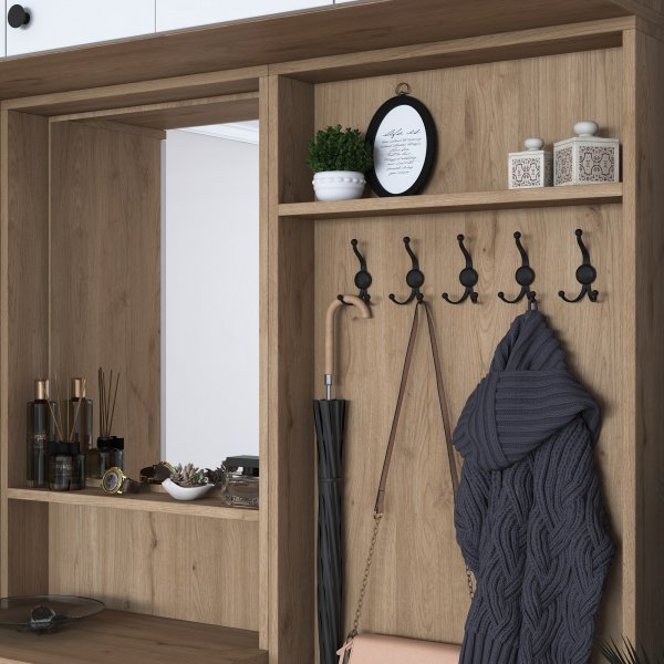 Mendy hallmbel - Vit/valnt