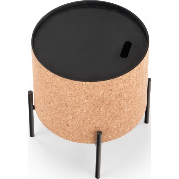 Sasha soffbord Ø38 cm - Beige/svart Sasha soffbord Ø38 cm - Beige/svart