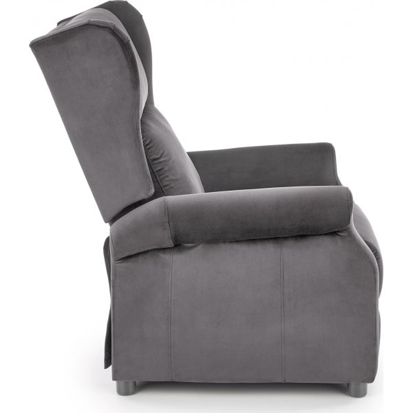 Fauteuil inclinable en velours gris foncé Fauteuil inclinable en velours gris foncé