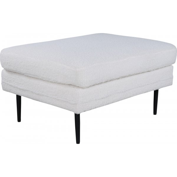 Savanna sittpuff - Vit teddy