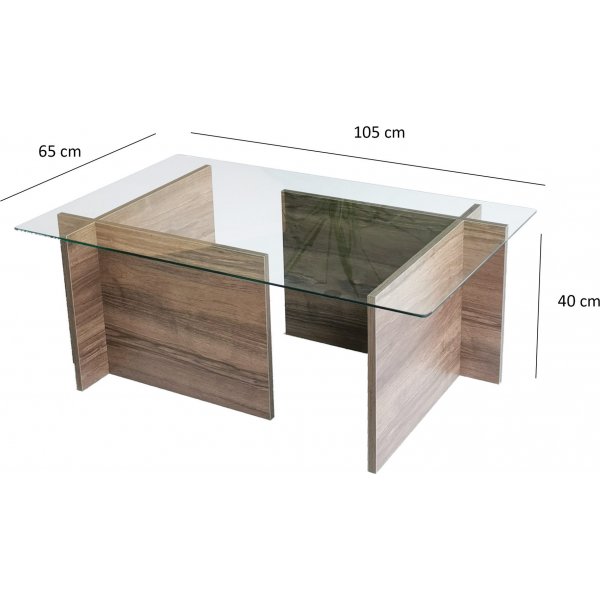 Table basse Escape 105x65 cm - Noyer Table basse Escape 105x65 cm - Noyer