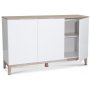 Borgholm sideboard - Vit / Ek
