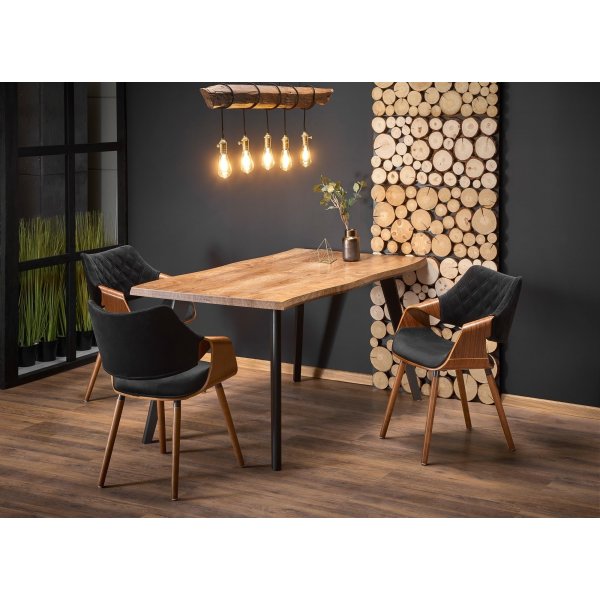Horst matbord 120-180 x 80 cm - Ek/svart Horst matbord 120-180 x 80 cm - Ek/svart