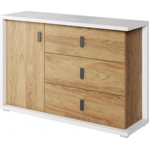 Simi dressoir 135 cm - Hickory/wit