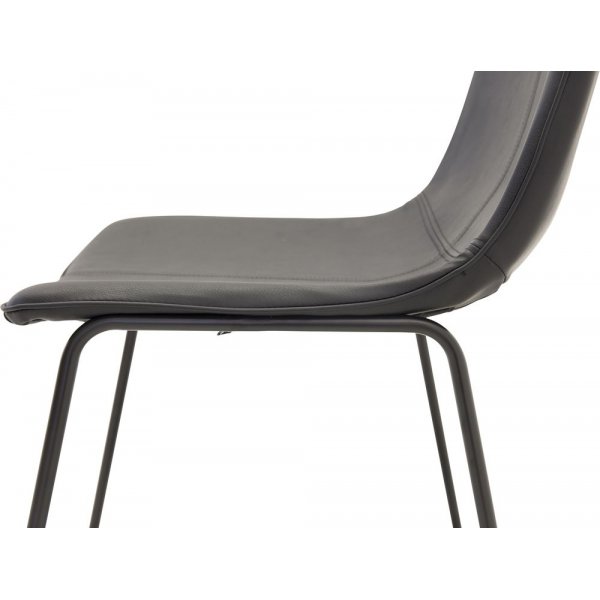 Malcolm matstol - Svart PU Malcolm matstol - Svart PU