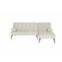 Bdsoffa med divan i beige sammet