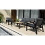 Panama Soffgrupp med bord (3+1+1+bord) - Svart / Tr look