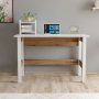 Bureau London 120 x 60 cm - Blanc/marron