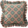 Firefly kuddfodral 43 x 43 cm - Beige/mrkgrn