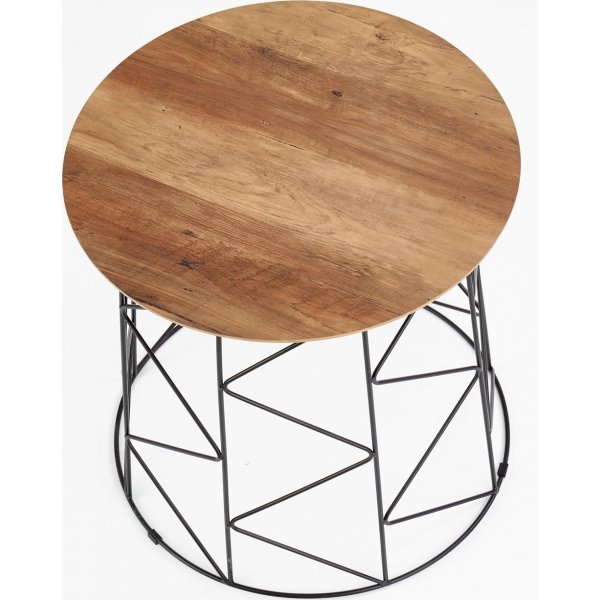 Table basse Aubergine Ø50 cm - Noyer/noir Table basse Aubergine Ø50 cm - Noyer/noir