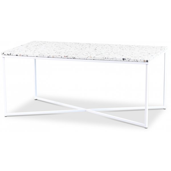 Terrazzo soffbord 110x60 cm - Cosmos Terrazzo & underrede Maryland vit