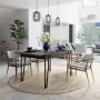 Pal matbord 132-170 cm - Mrkbrun