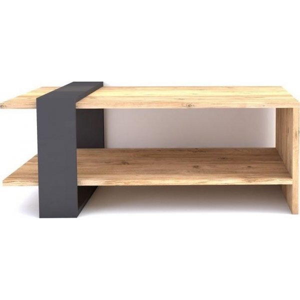 Ova soffbord 80 x 55 cm - Antracit/furu Ova soffbord 80 x 55 cm - Antracit/furu