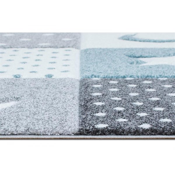 Machinaal geweven vloerkleed Octavia - Turkoois