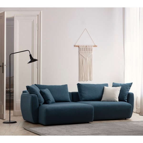 Maya divan bank 255 cm - Blauw Maya divan bank 255 cm - Blauw