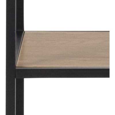 Seaford bokhylla 135x185 cm - Ek/svart
