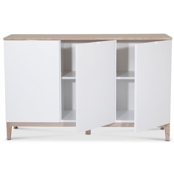 Borgholm sideboard - Vit / Ek