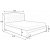 Cadre de lit Hewie avec rangement 160x200 cm - Gris/noyer + Pieds de meubles