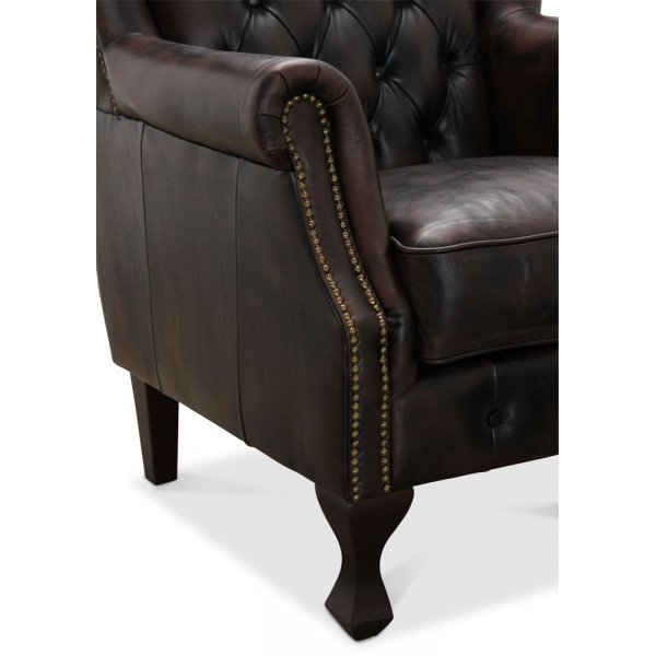 Fauteuil Vivaldi - Cuir marron + Détachant pour meubles Fauteuil Vivaldi - Cuir marron + Détachant pour meubles