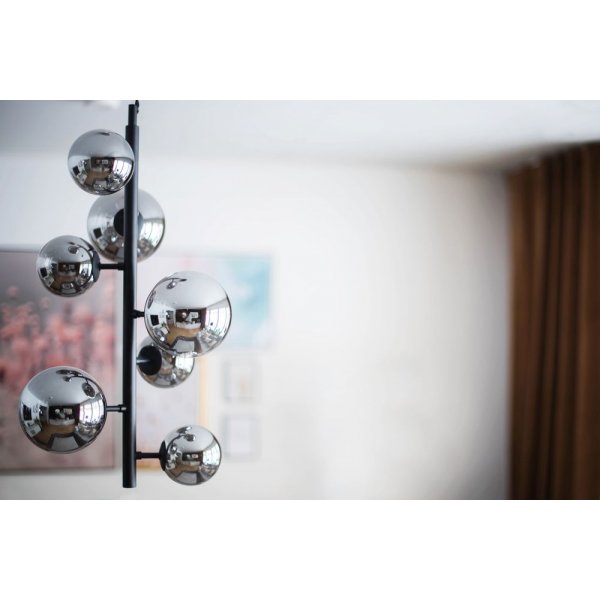 Plafonnier Molekyl - Noir/gris fume