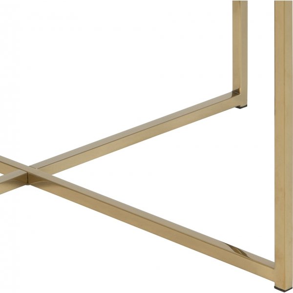 Table basse ronde Alisma pieds dorés Ø80 cm - Verre marbre noir Table basse ronde Alisma pieds dorés Ø80 cm - Verre marbre noir