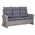 Groupe de mobilier d'extrieur Orlando fauteuils rglables  dossier haut - Gris/beige + Dtachant pour meubles